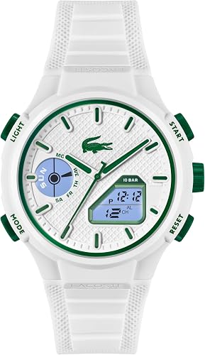 Lacoste Analog-Digital Multifunction Quartz Watch for men LC33 Collection with Silicone bracelet - 2