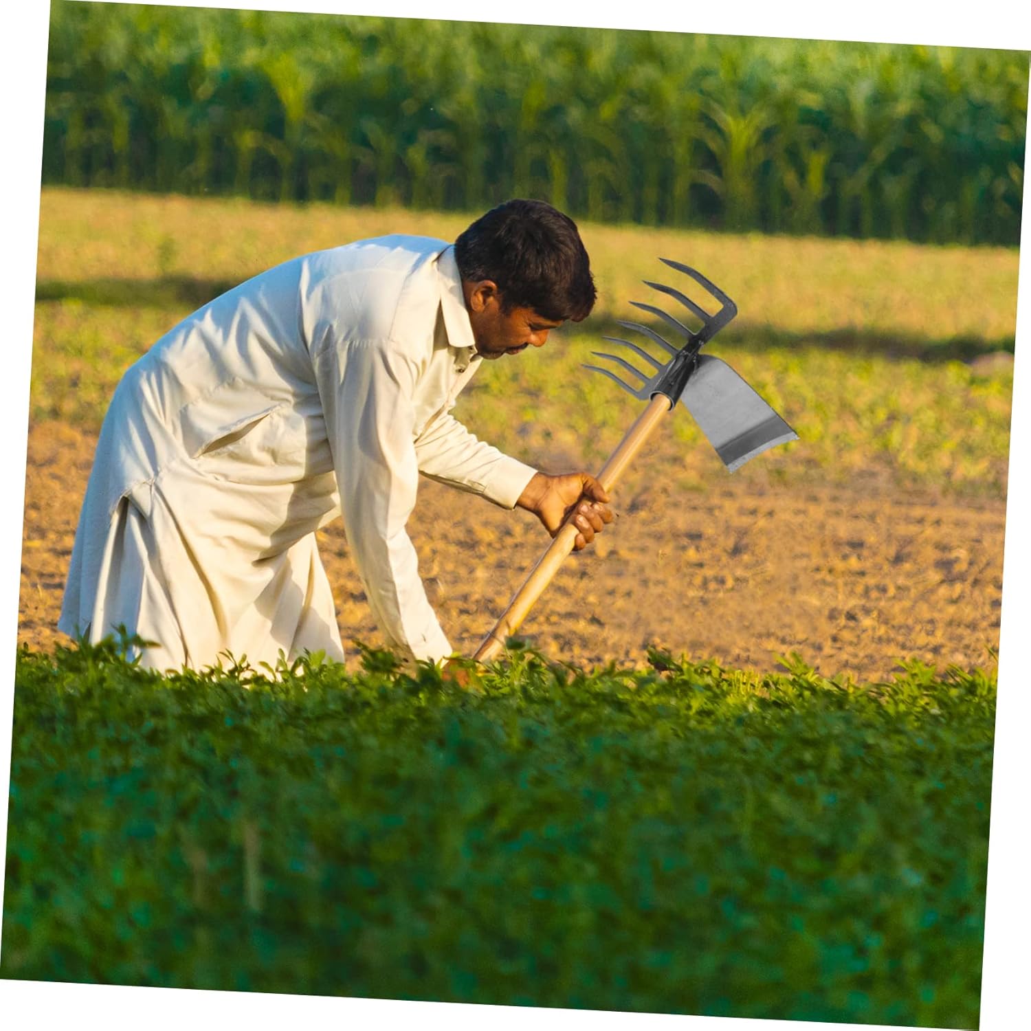 Garden Hoe Rake Hand Rake for Weeding Digging Hoe Head for Vegetable Farming Portable Gardening Tool