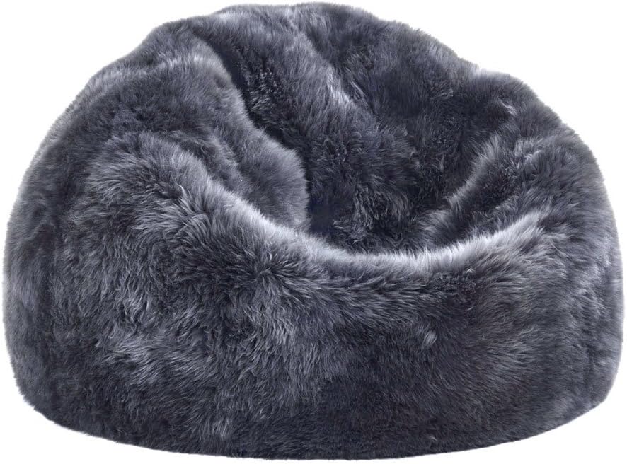 AUSKIN Large Sheepskin Bean Bag Chair Filled Steel