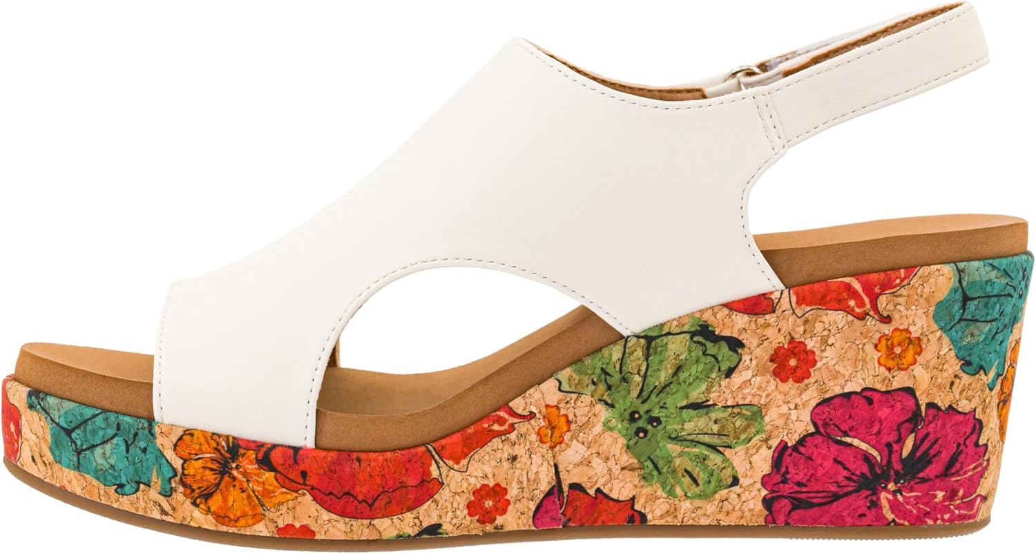 Corkys Footwear Womens Carley Wedges, Featuring Corkys EVA Foam Cushioned Insoles, A 2.5 Inch Heel, Lightweight For All Day Wear, And Hook And Loop Closure