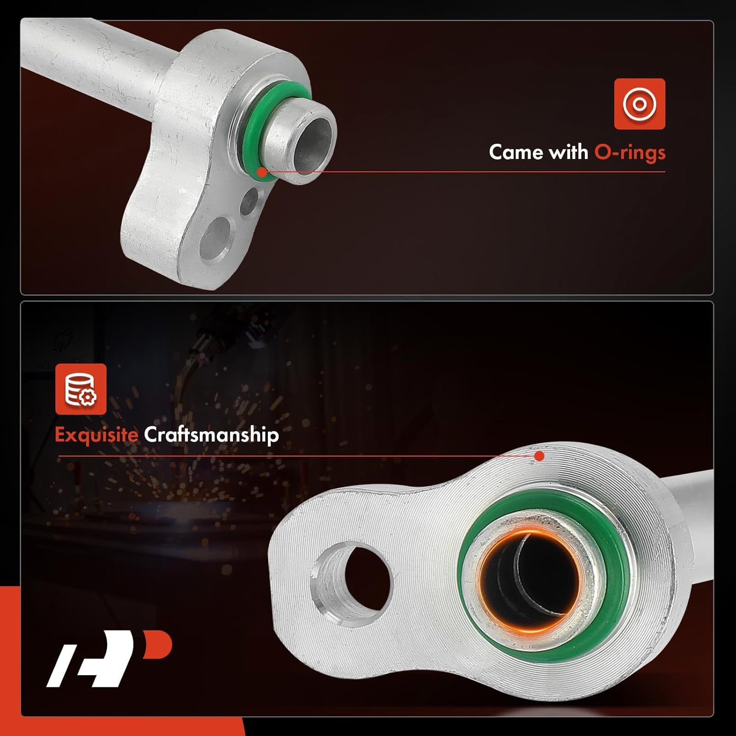 A-Premium A/C Liquid Line Hose Assembly Compatible with Tesla Model S, 2012-2021, Left Condenser to Right Condenser Line, Condenser to Evap