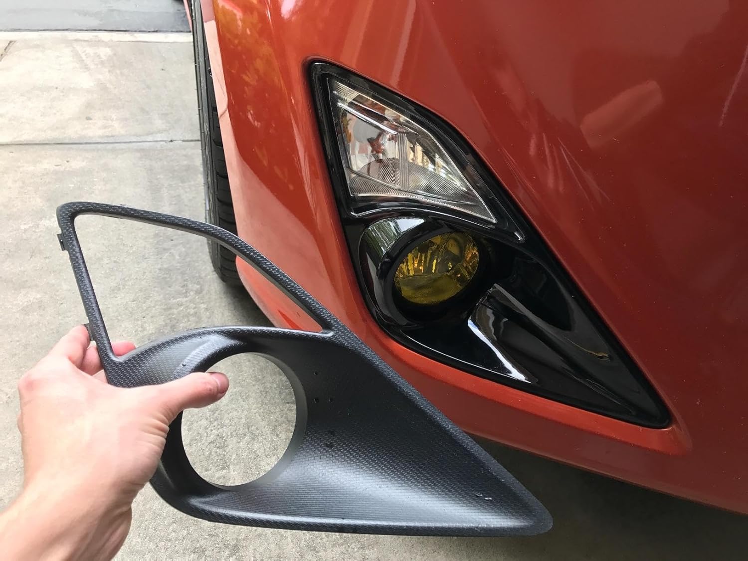 iJDMTOY A Pair Left & Right Fog Lamp High-Gloss Bezel Covers Compatible with 2013-2016 Scion FR-S (A Must Have JDM Toyota 86 Conversion!)