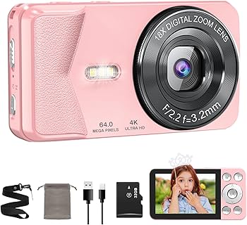 デジタルカメラ 18lk Amazon | デジカメ【4K動画撮影、5000万画素】デジタルカメラ 32GB