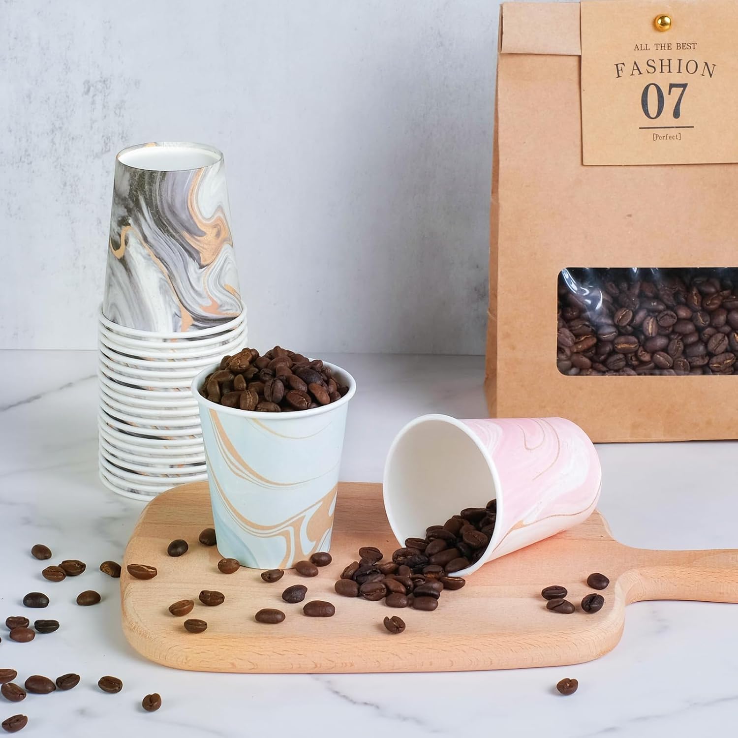 300 Pack 5 oz Paper Cups, Disposable Bathroom Cups, Colorful Mouthwash Cups, Small Disposable Paper Cups, Mini Cup for Party, Picnic, BBQ, Travel and Event - Image 5