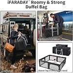 Sac de voyage pliable iFARADAY de 30 po, 75L, grand bagage léger avec poche pour bagages pour le voyage - noir pro