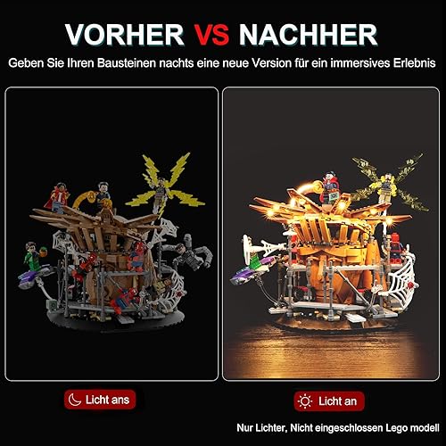 Miniatura 3 de Kit de luz LED para Lego Marvel Spider-Man Final Battle 76261, kit de iluminación creativa compatible con Lego 76261 (solo luces, sin juego de Lego)