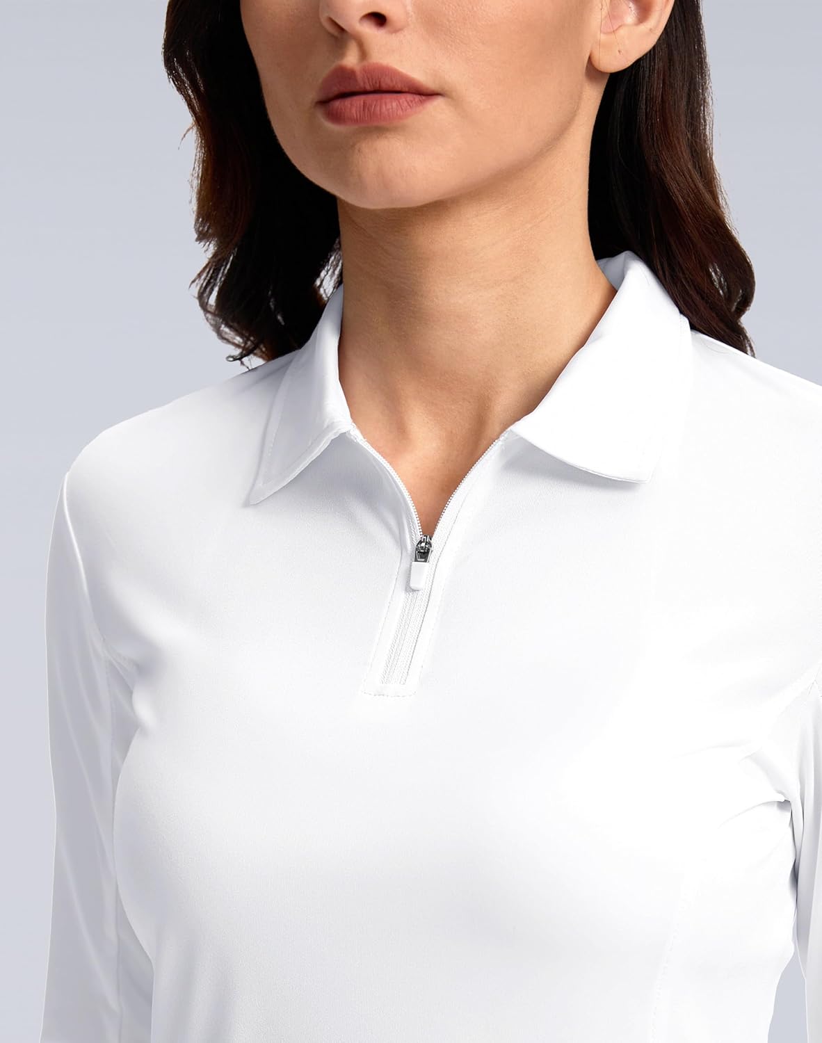 Women's Golf Shirts Lightweight UPF 50+ Long Sleeve Shirts UV Protection Quick Dry Cool Polo Shirts for Women Work Outdoor - Image 3
