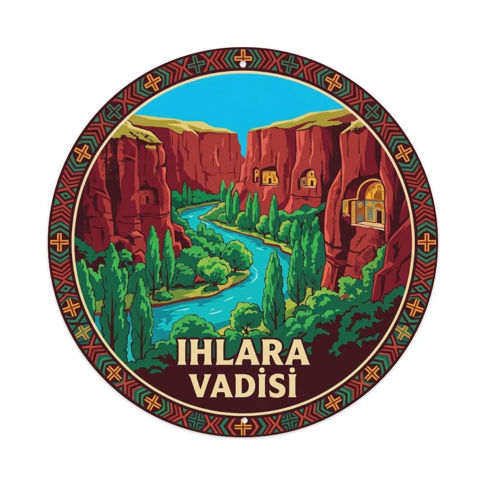 Aksaray Ihlara Valley Canyon Anatolian Scenic Vintage Metal Tin Sign