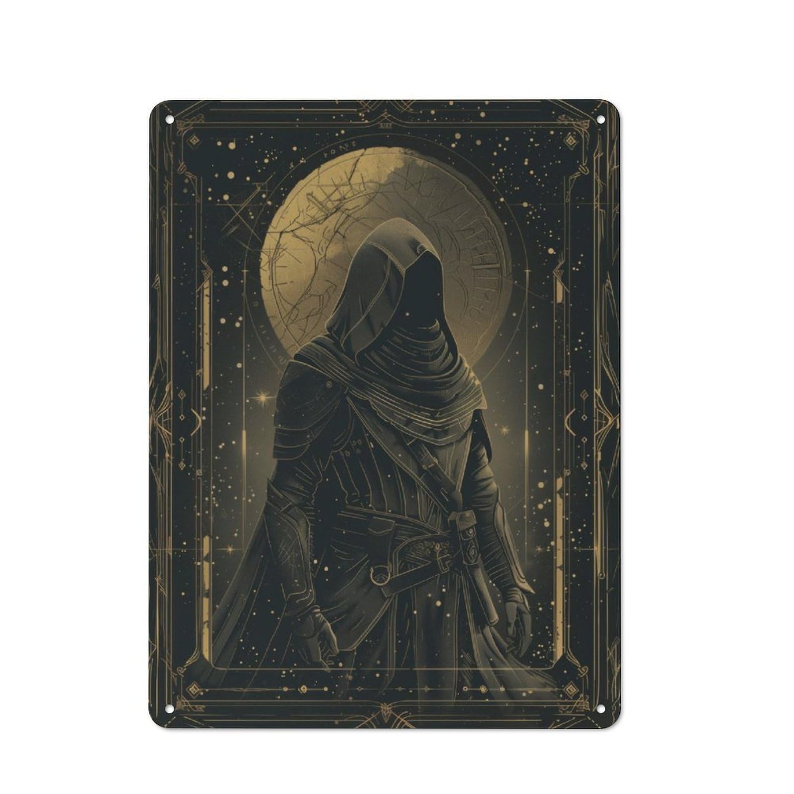 Junmoney Lunar Shade Tin Wall Plaque 40X30cm With For Dining Room Or Kitchen, For Vintage Wall Decor Fans, For Themed Room Decoration