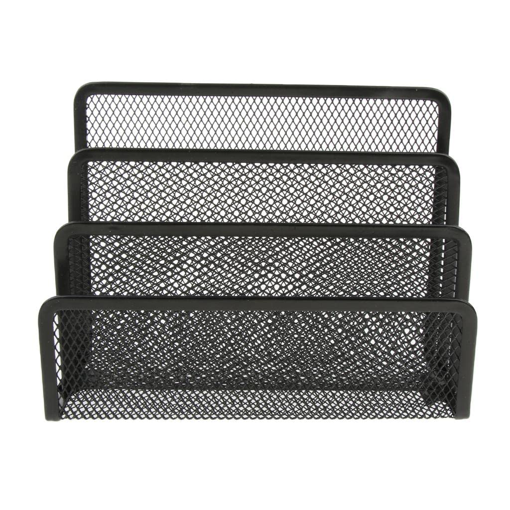 Organisateur de courrier en métal compact 17.5x8x13cm pour bureau