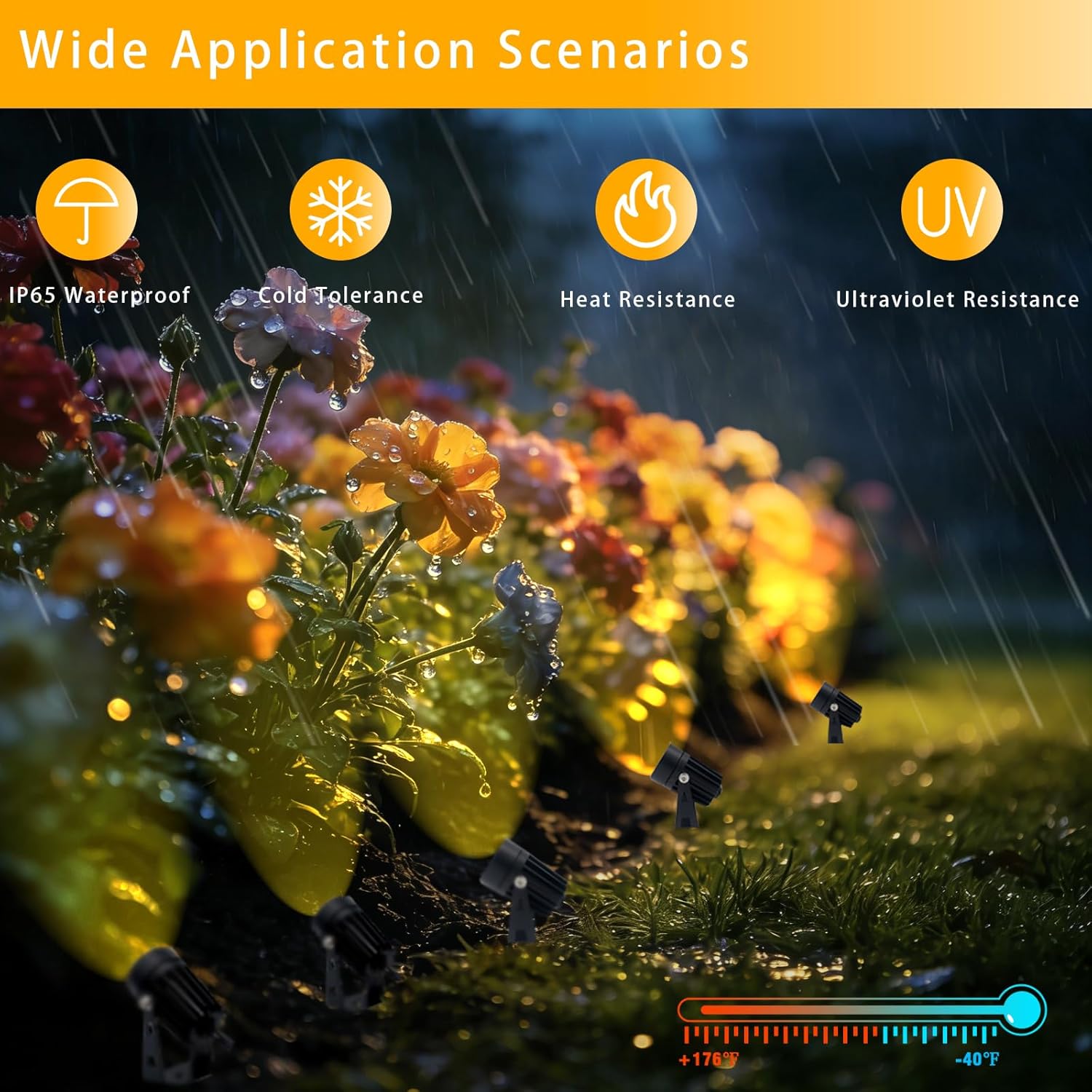 Smart RGB Low Voltage LED Spotlights, APP & Remote Control,Synchronous Dimming Lighting System, IP65 Waterproof,16 Million Colors for Outdoor Landscape,Yard,Garden,Holiday Decoration (8 Pack) - Image 2