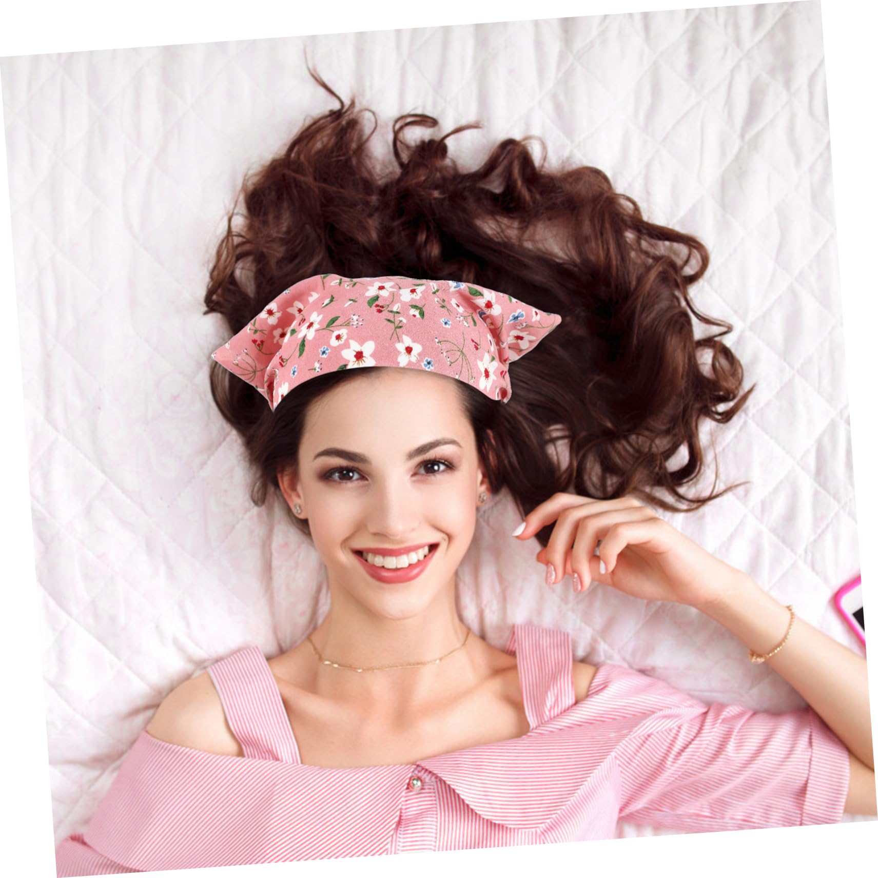 Housoutil 18pezzi Fasce Elastiche Triangolari Floreali Per Bandana Boho Headband Per Yoga e Attività Accessori Femminili Versatili