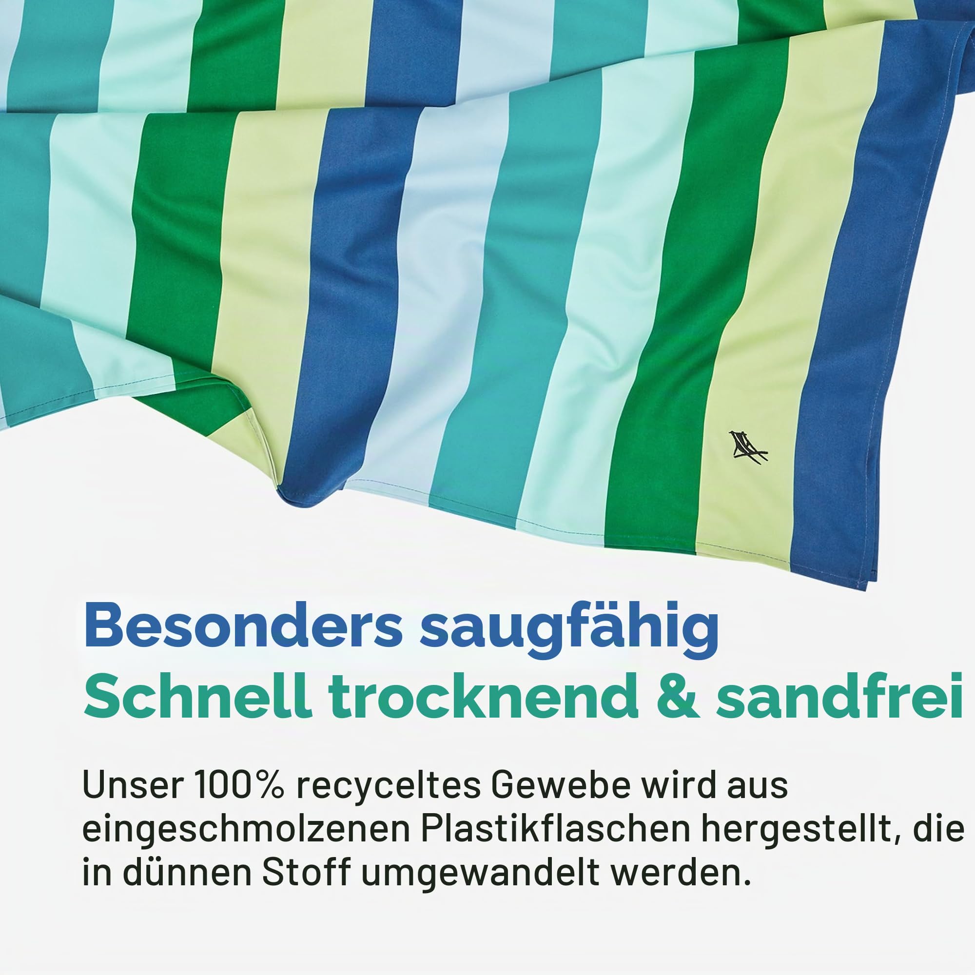 Dock & Bay Schnell trocknendes Handtuch – für Sport & Fitnessstudio – kompakt, leicht – 100% recycelt – inklusive Tasche – Sommer – Cool Lagoon, Größe XL, 200 x 90 cm | Sandresistent, inklusive Reisetasche, leicht und kompakt, 100 % recyceltes DryQ-Gewebe