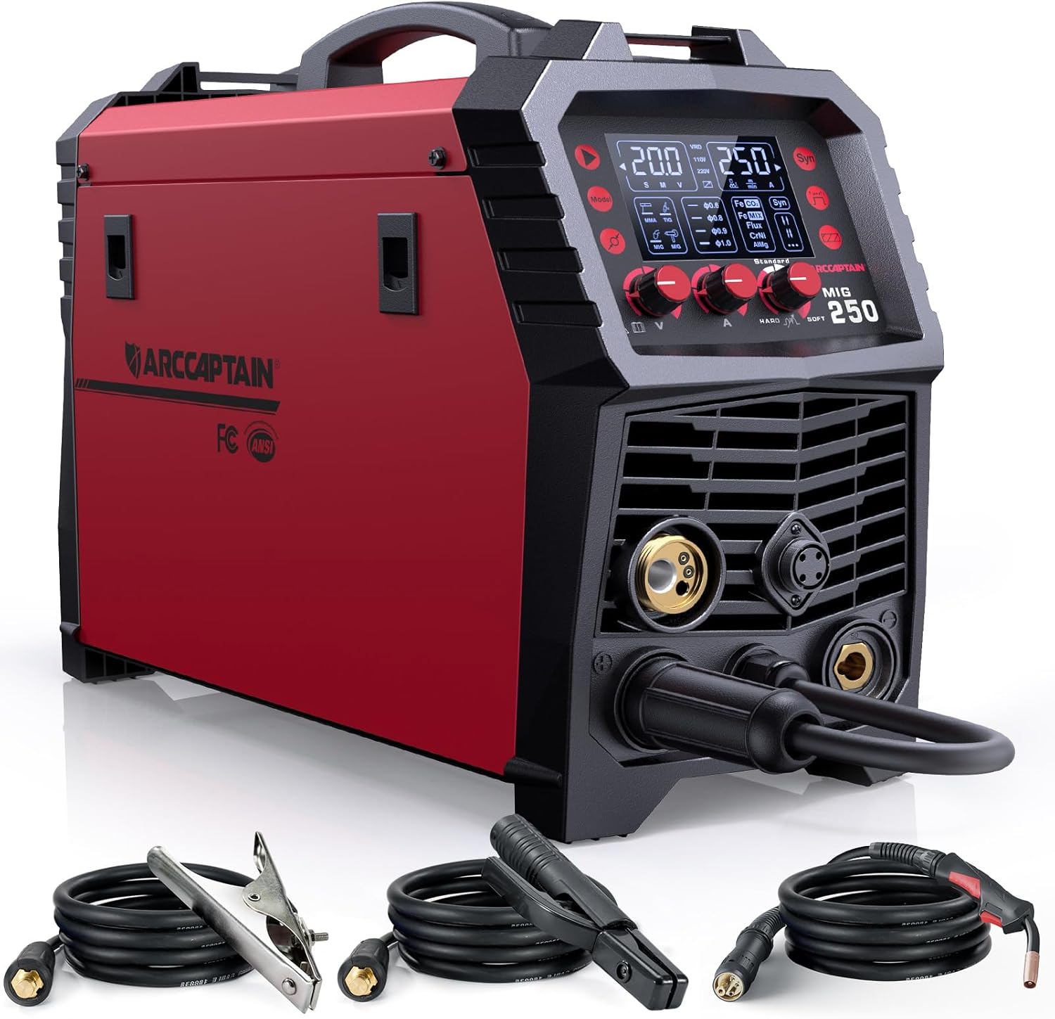 ARCCAPTAIN 250A MIG Welder with included accessories