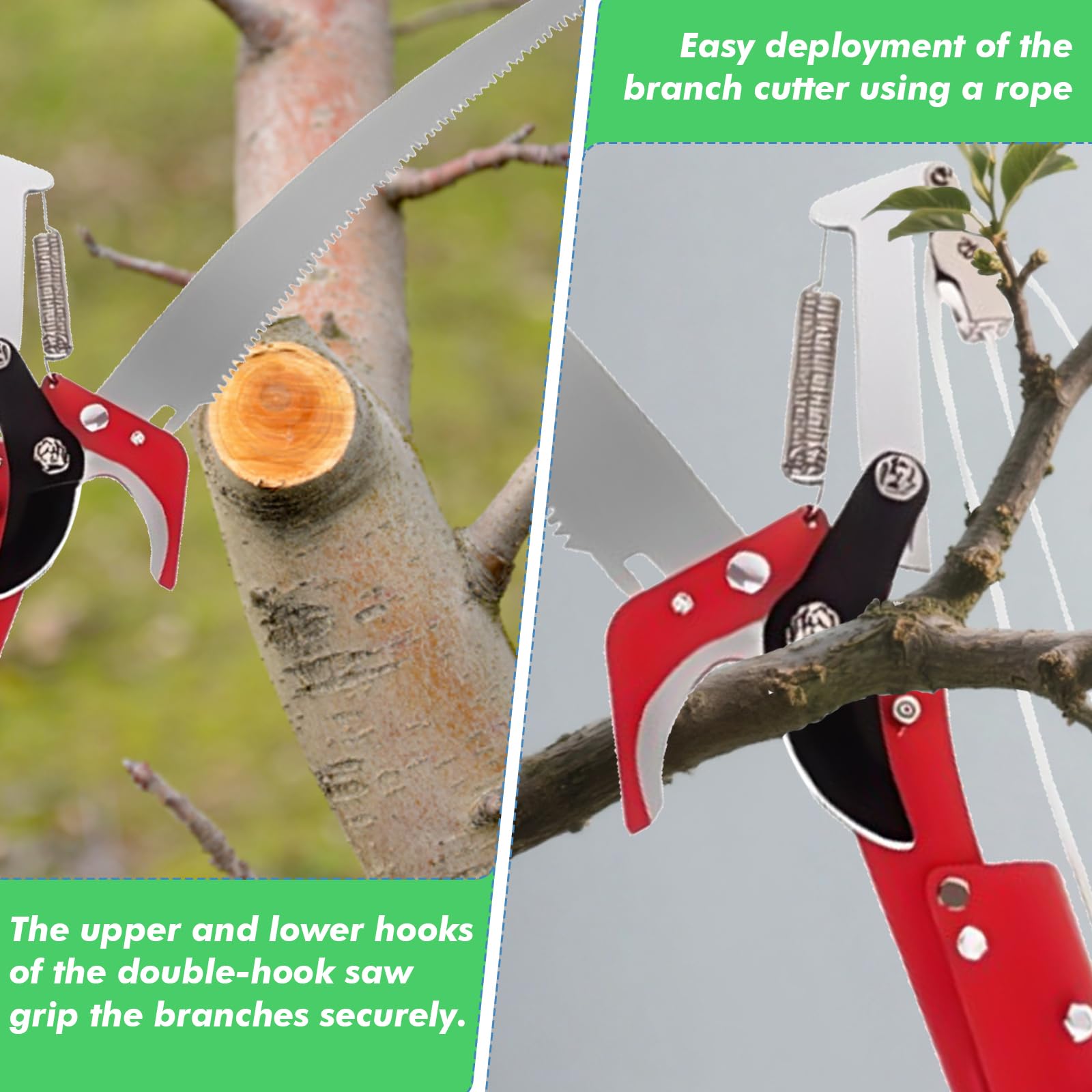 Sierra de podar telescópica para podar árboles, tijeras para ramas altas, 82-410 cm, cortador de ramas manual con mango telescópico, sierra telescópica para jardines, silvicultura, agricultura