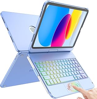 TQQ Keyboard for iPad 10/11 Generation (10.9 Inch 2022/11 Inch A16 2025) with Precision Touchpad, 10 Colours Backlit Keybo…