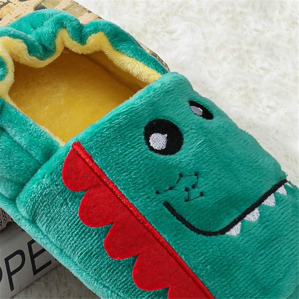 Toddler Boys Slippers Cartoon Cute Animals Plush Warm Home Shoes - Image 4
