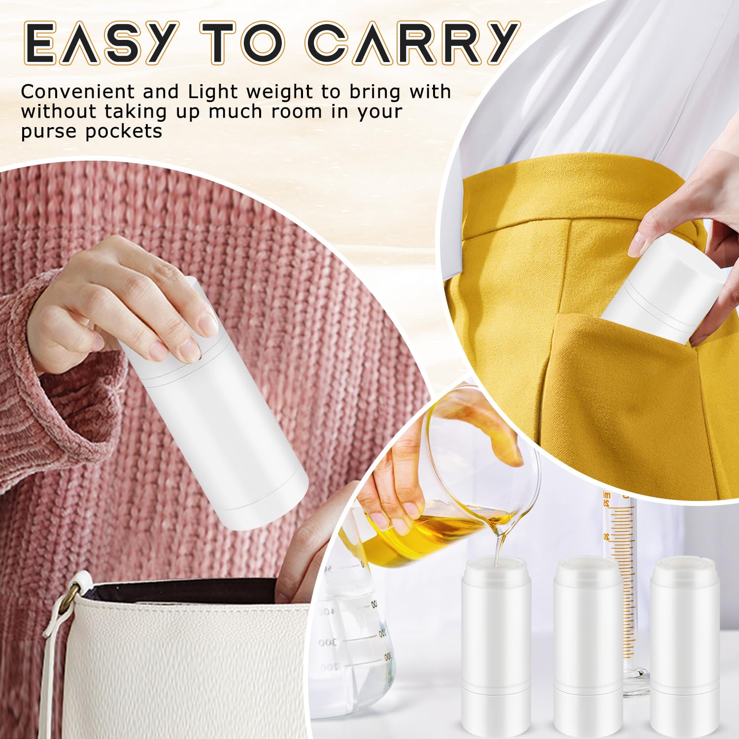 10 Pack 3.4 oz Plastic Deodorant Container,Empty Round Shape Recyclable Twist-Up Stick Tube for Homemade Deodorant,Solid Lotion Bars,Body Balm,Soap Sticks,Sunscreen-UPSIDE DOWN FILLING (White)