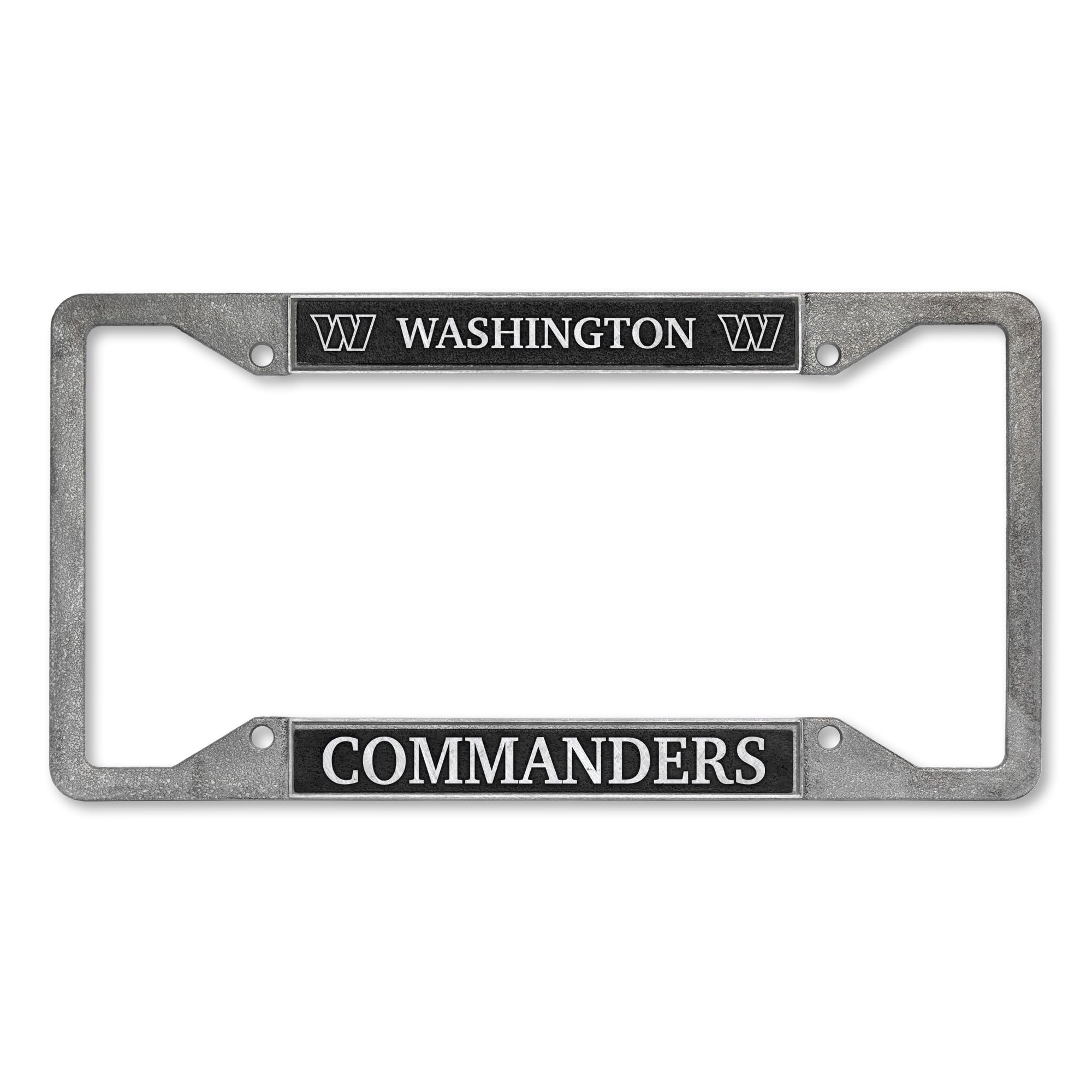 Rico Industries NFL Football Washington Commanders Pewter License Plate Frame 12" x 6"