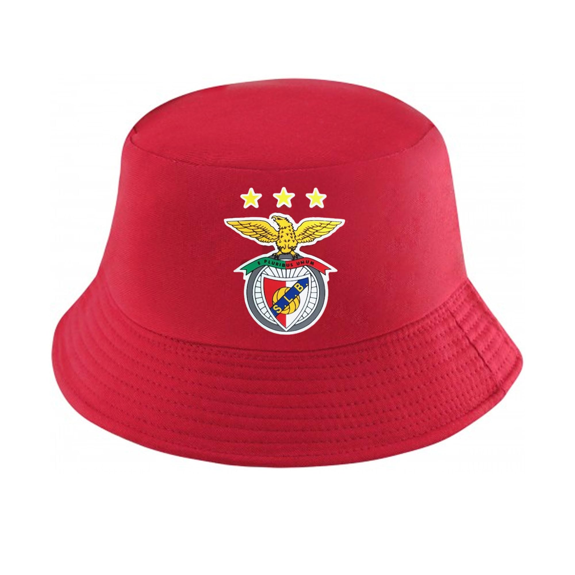 SL Benfica Official Bucket Hat, Red Benfica Fans Sun Hat, Water Resistant Benfica Bucket Hat - Benfica Souvenir Sun Hat - Red