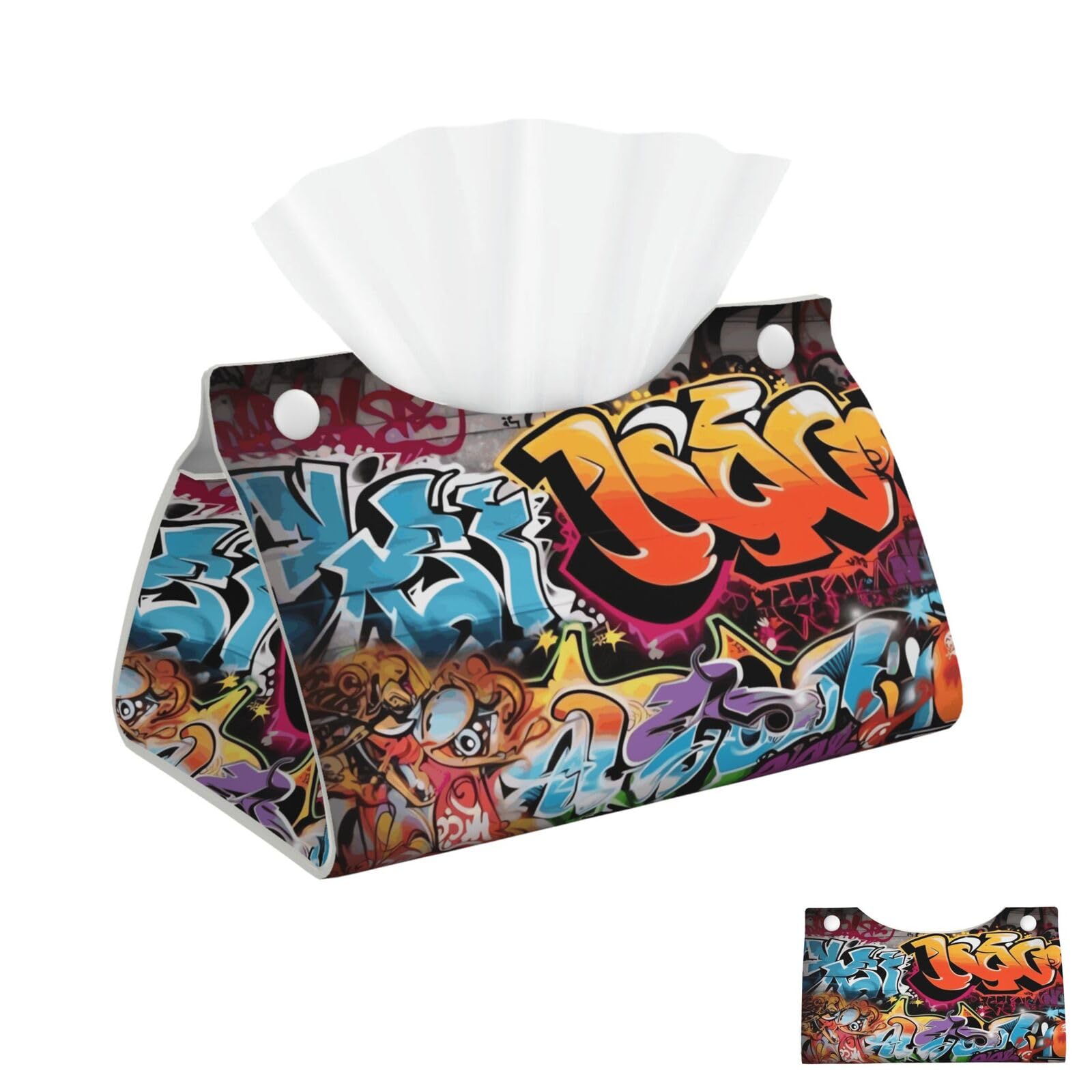 Graffiti Hip Hop Tissue Box Cover Square Cube Boxes