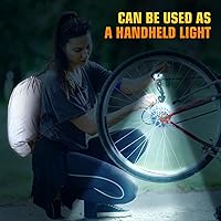 Vista 4 de LED Drawstring Backpack Bag with Light String Bag Sackpack Women Men Gifts for Gym Beach Travel Camping (Beige)