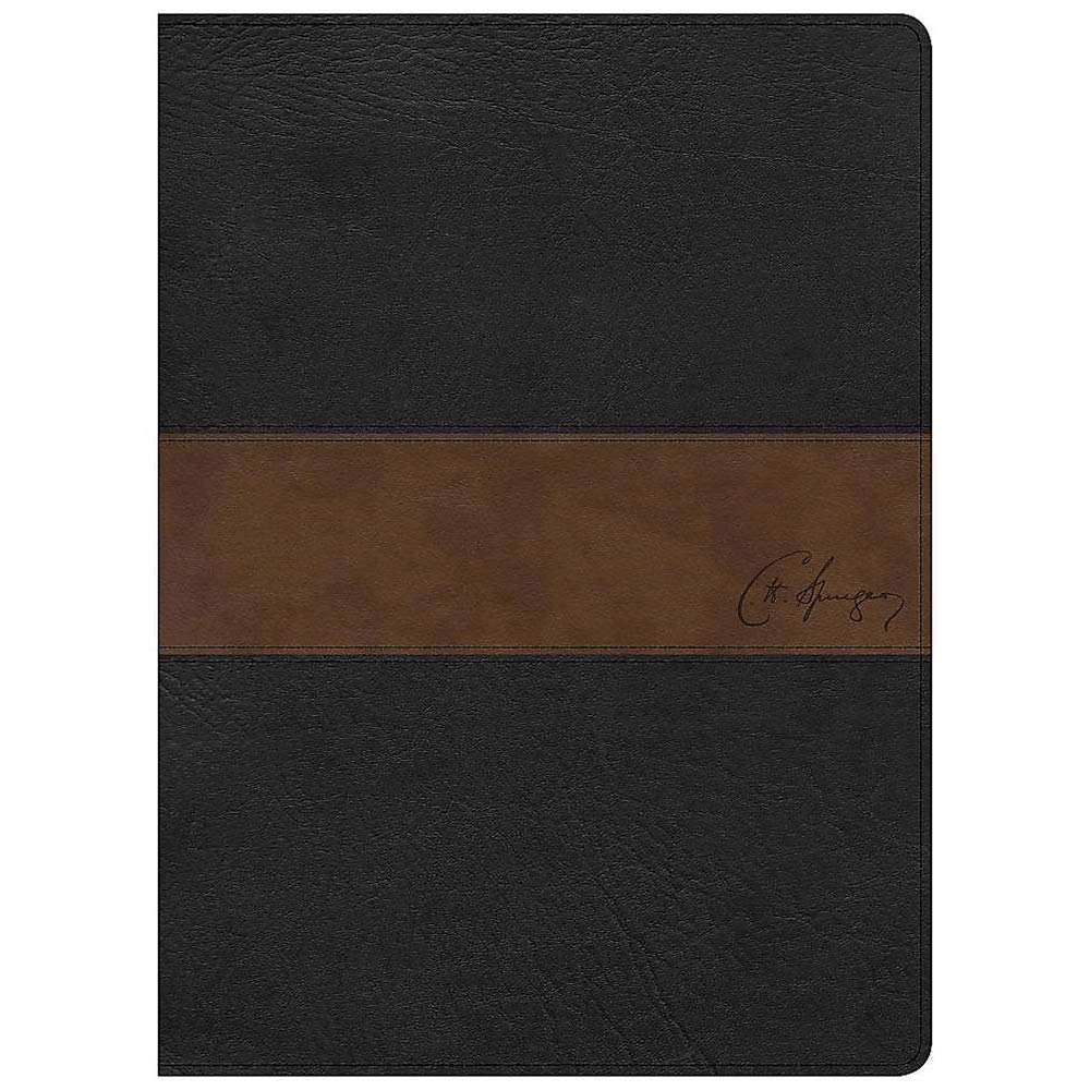 CSB Spurgeon Study Bible, Black/Brown Leathertouch(r)