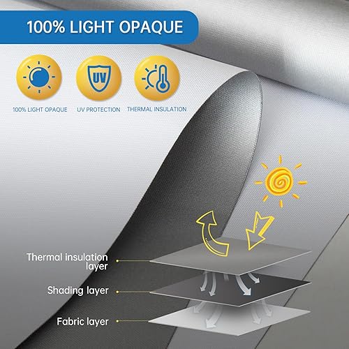 Miniatura 9 de Persianas motorizadas con control remoto, persianas eléctricas térmicas con panel solar, persianas enrollables automáticas personalizables,