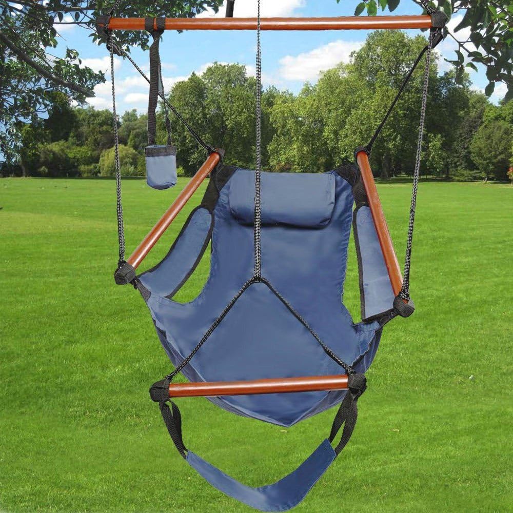 Hammock Hanging Chair Air Deluxe Outdoor Chair Solid Wood 250lb