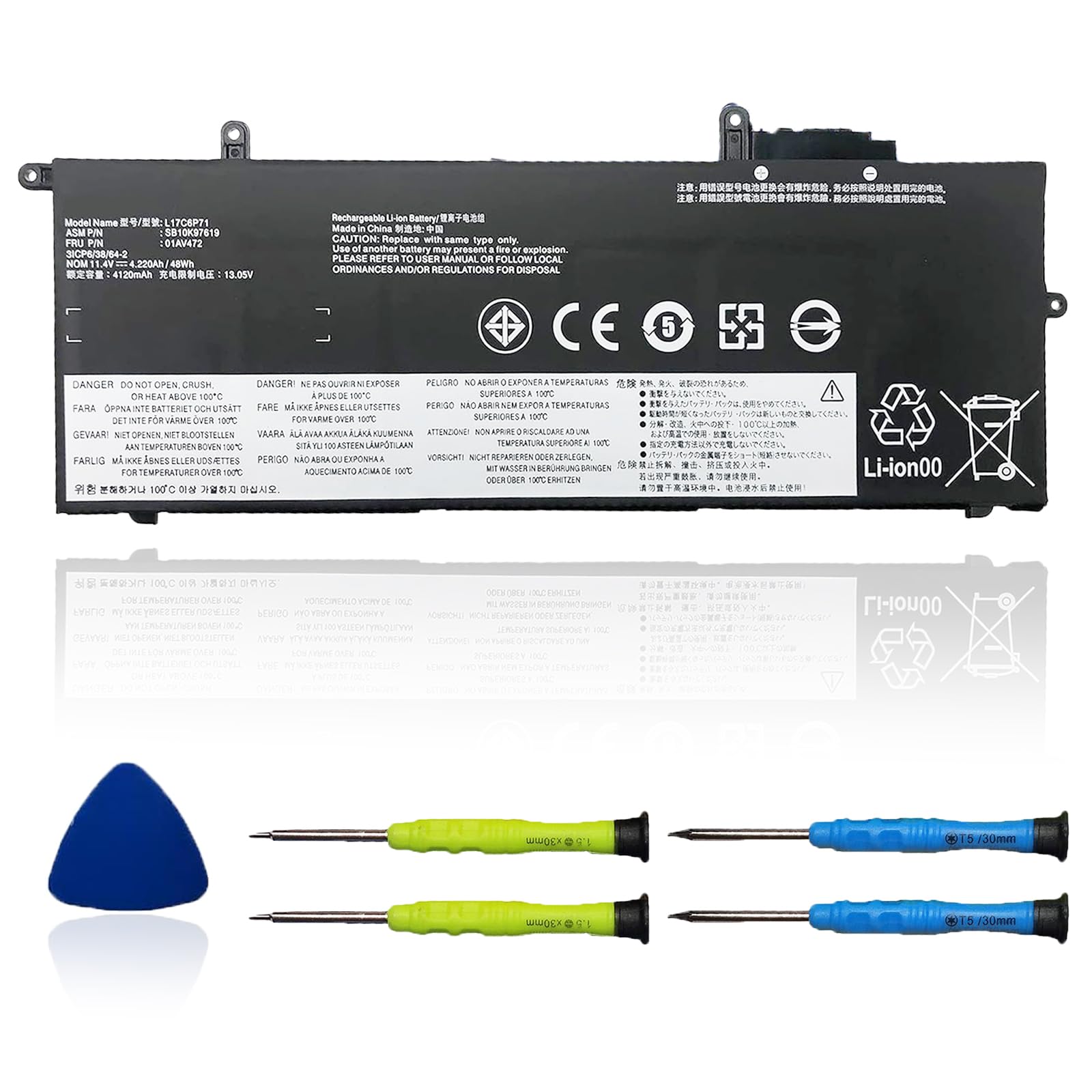 Amazon.com: OUWEE L17C6P71 Laptop Battery Compatible with Lenovo