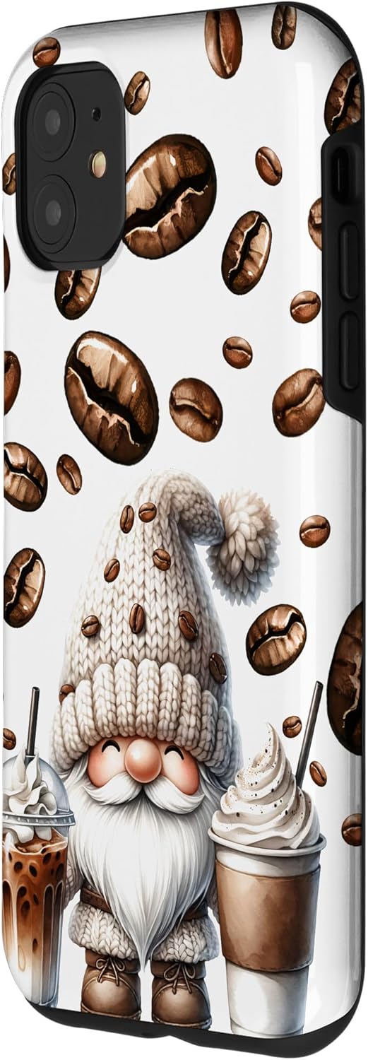 Coffee Graphic With Coffee Cup To Go For Gnome Lover Mom Case for iPhone 11