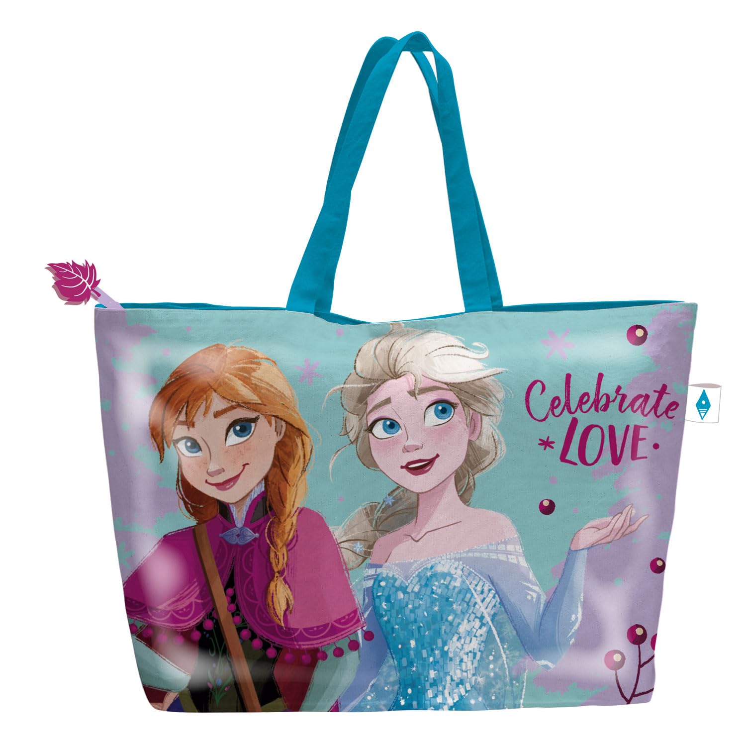 ARDITEX WD16064 Bolsa de Playa de 48x32cm con cremallera de DISNEY-Frozen