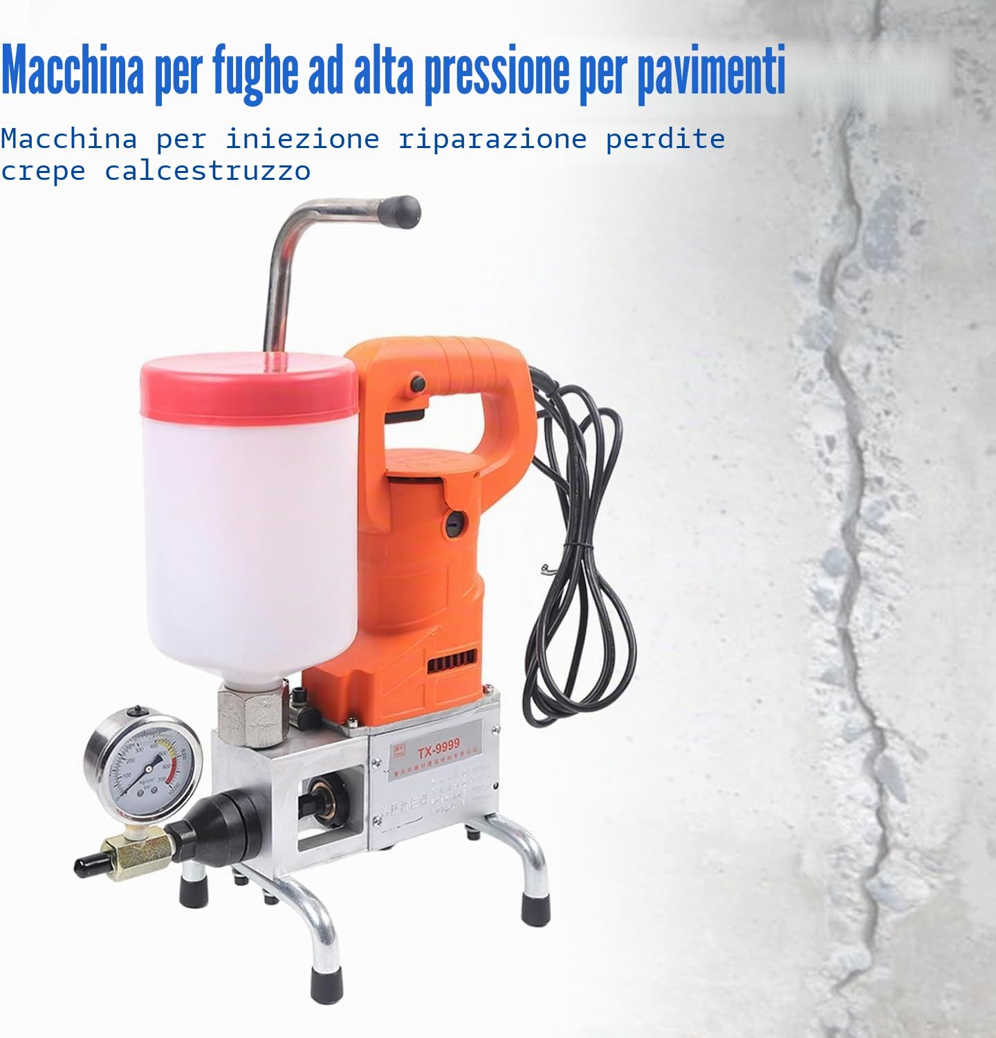 Pompa per iniezione ad alta pressione Macchina per giunti a pavimento per pressatura chimica impermeabilizzazione e iniezione impermeabile, costruzione impermeabilizzante e pressatura