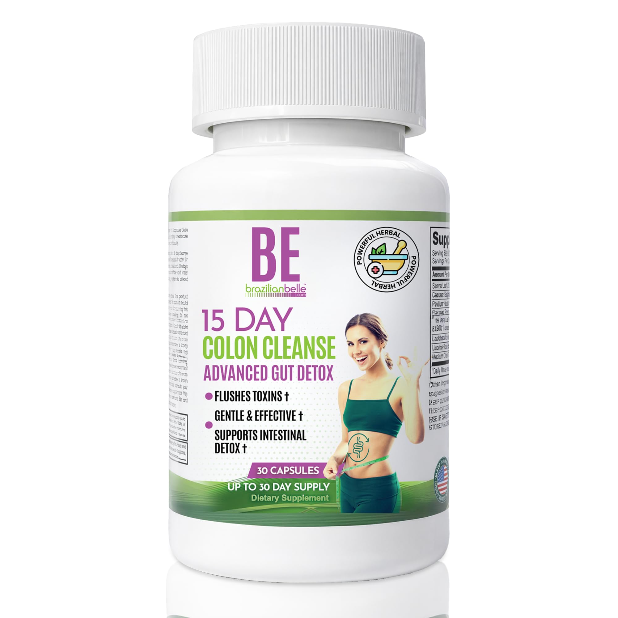Brazilian Belle 15 Day Colon Cleanse - Capsules - 30 Count