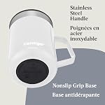 Mug de voyage en acier inoxydable Contigo Streeterville avec couvercle anti-éclaboussures, tumbler isolé sous vide pour café et thé avec poignée et base antidérapante, Sel, 14 oz (414 mL)