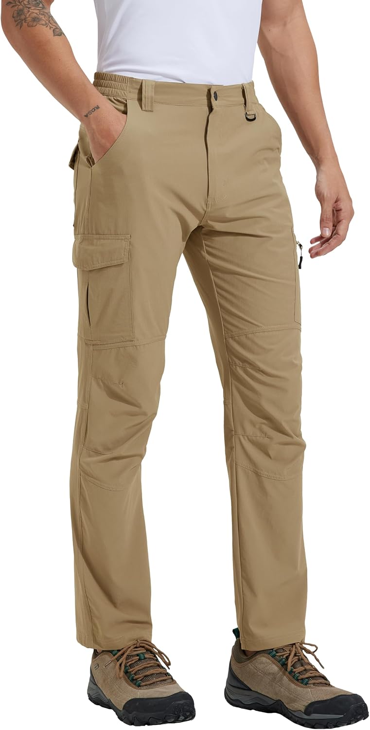 Men's Hiking Pants Lightweight Quick Dry Water Resistant Fishing Travel Climbing Outdoor Stretch Cargo Work Pants