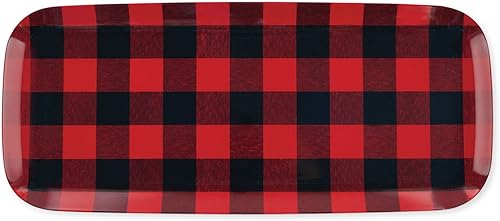 Miniatura 8 de UP ware Bandeja rectangular de melamina de 15 pulgadas, bandeja de alimentos sin BPA (Joyful Holiday)