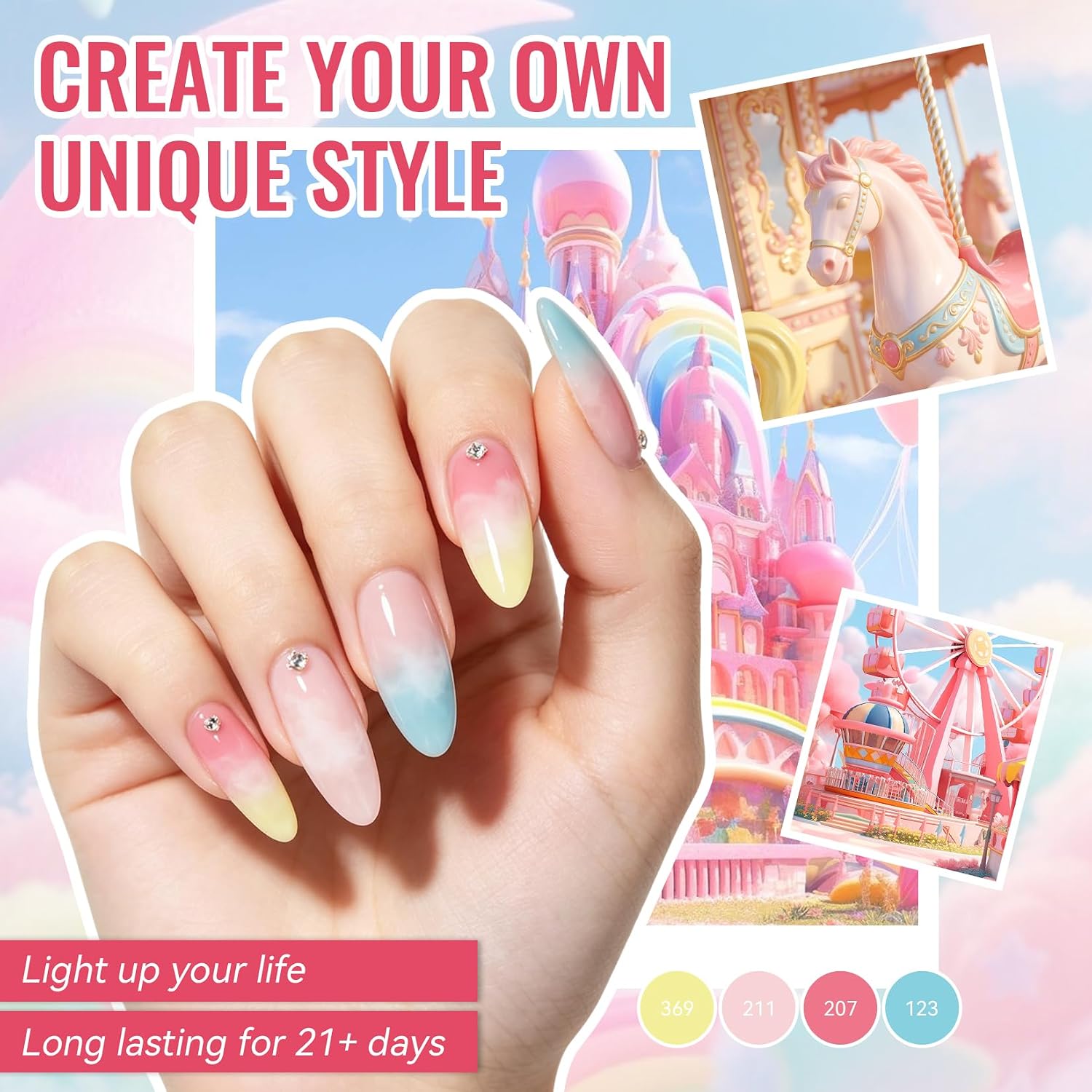 phoenixy 86 Pcs Gel Nail Polish Kit with U V Light and Nail Drill