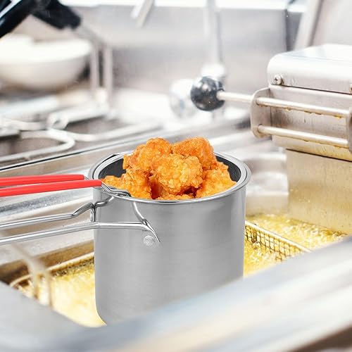 Miniatura 6 de Olla freidora con cesta freidora japonesa Tempura pequeña olla de acero inoxidable perfecta para freír camarones de pescado