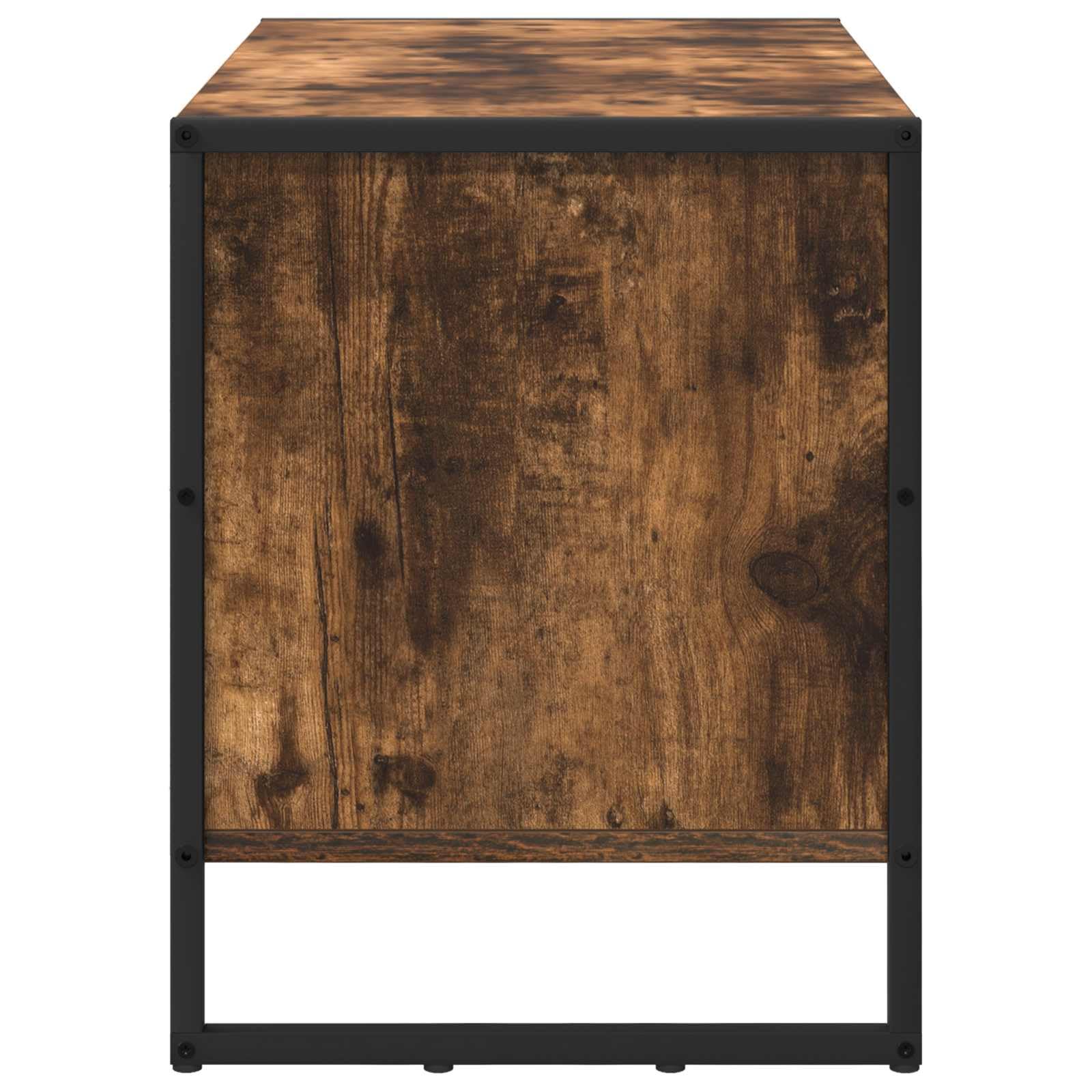 Schuhschrank Raucharbe aus Holzwerkstoff 60 x 35 x 44 cm, schmaler Schuhständer mit geschlossener Aufbewahrung, platzsparend für Flur Diele Eingangsbereich, stabiles Ordnungssystem