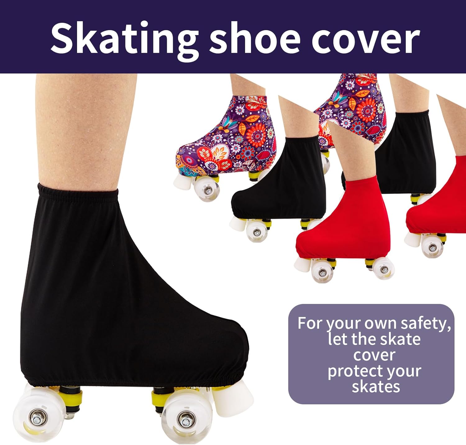 TUYUU Skate Covers,Skating Boot Covers,Skating Shoe Protective Cover for Kids Youth Adults Men Women Boys Girls,Skate Cover for Figure Skating Ice Skating Roller Skates.Skate Accessories. - Image 6