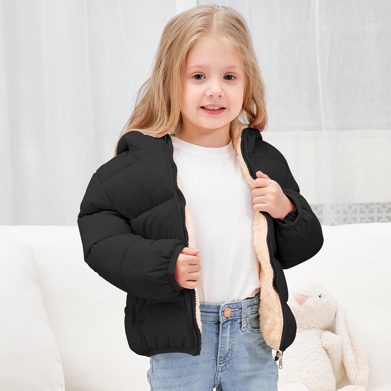 Toddler Boys Girls Thicken Winter Coat Baby Fleece Warm Cute Bear Ear Hooded Jacket Clothes 2024 - Image 5
