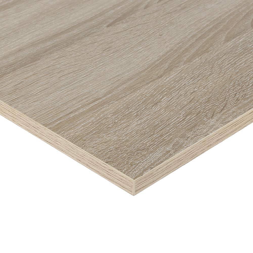 HUOLE Mesa Plegable Cocina Salón Mesa Auxiliar con 2 Alas Abatibles Ahorra Espacio Diseño Moderno-103 * 76 * 73,4 cm: Blanco + Color Roble