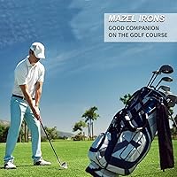 Vista 6 de MAZEL Hierro de golf individual 1,2,3,4,5,6,7,8,9, Hierro de golf con ejes de acero para golfistas diestros