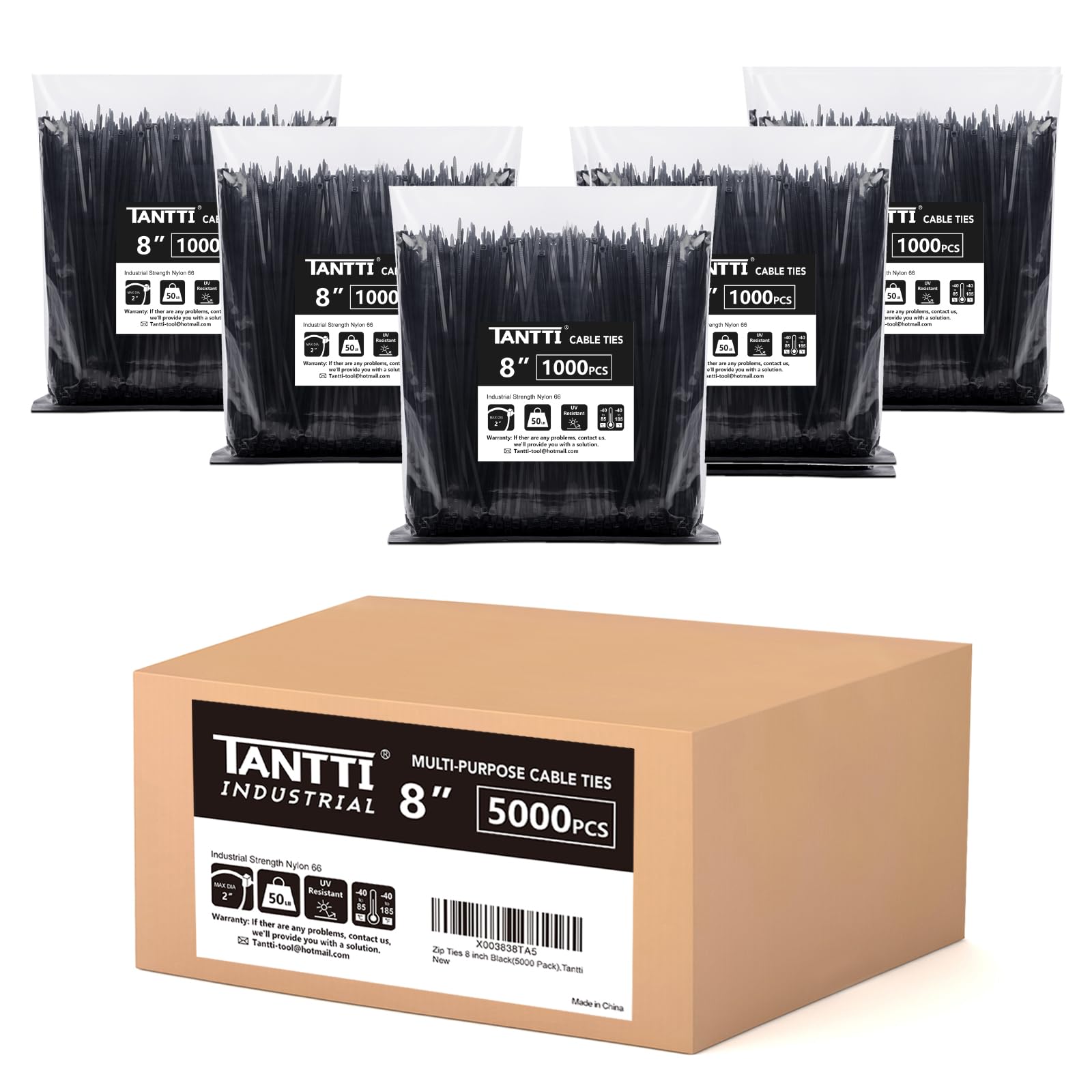 Black Zip Ties - 1000 Pack (12 Inch) -12 Black Zip Ties - 1000 Pack (12 Inch) -12