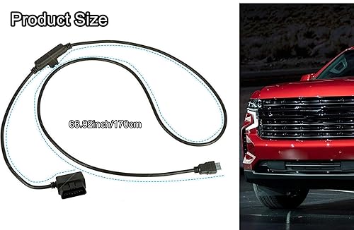 Miniatura 2 de OBDII a cable HDMI H00008000, cables de interfaz OBD2 enchufe a adaptador de monitor HDMI apto para Edge CS2 CTS2 CTS3 enchufe monitor reemplazar el