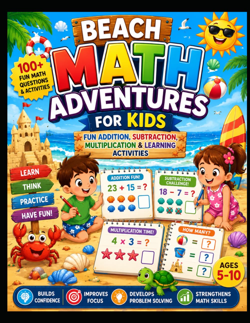 Beach Math Challenge for Young Learners