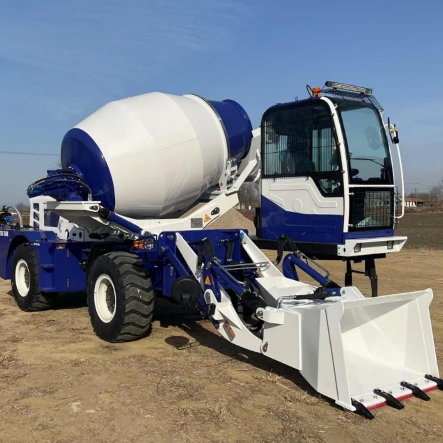 4WD Self Loading Mobile Concrete Mixer Truck | Integrated Loading, Mixing, and Unloading System for Road Construction, Tunnel Repair, and Concrete Pouring Works