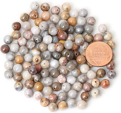 Miniatura 2 de Cuentas redondas sueltas de ágata Gobi natural de 6mm (1564 pulgadas), materiales para collares, 60 cuentas en 1 cuerda de 15 pulgadas