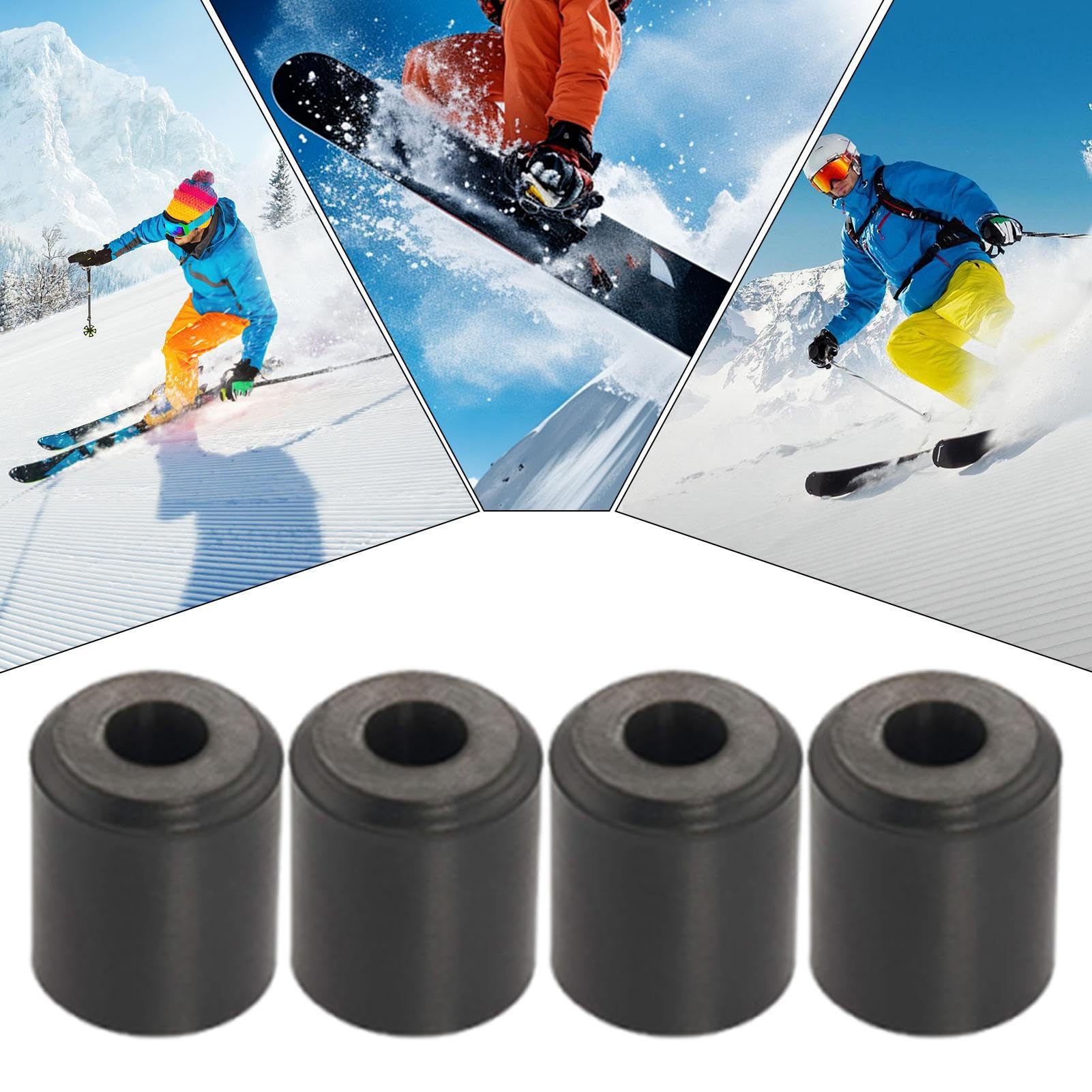 Uchwyt na snowboard - pionowy uchwyt ścienny - 4 sztuki wsporników antypoślizgowych na snowboard | Wyposażenie do garażu wewnętrznego wejścia sypialni salonu snowboardziści